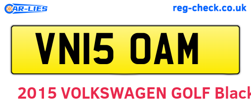 VN15OAM are the vehicle registration plates.