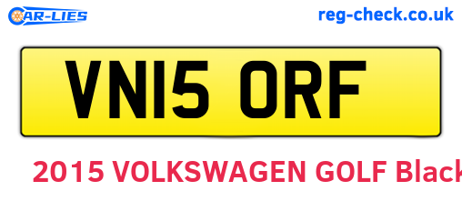 VN15ORF are the vehicle registration plates.