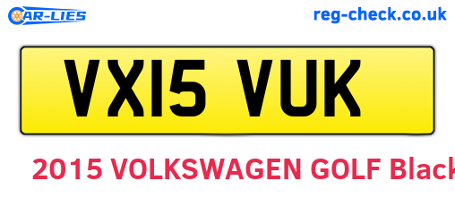 VX15VUK are the vehicle registration plates.