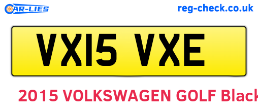 VX15VXE are the vehicle registration plates.
