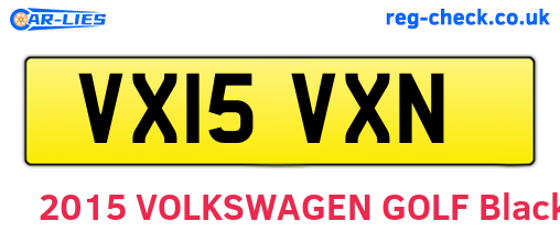 VX15VXN are the vehicle registration plates.