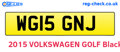 WG15GNJ are the vehicle registration plates.
