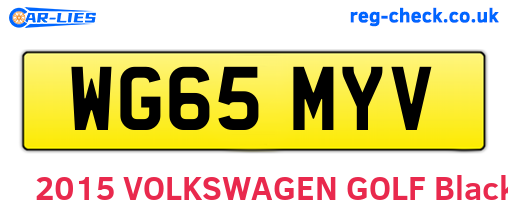 WG65MYV are the vehicle registration plates.