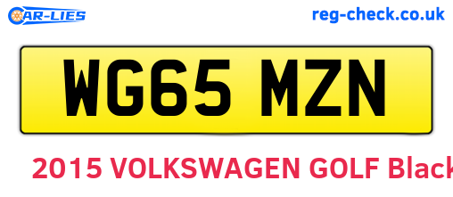 WG65MZN are the vehicle registration plates.