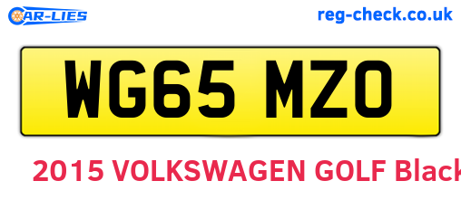 WG65MZO are the vehicle registration plates.