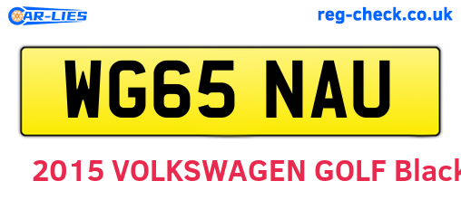 WG65NAU are the vehicle registration plates.