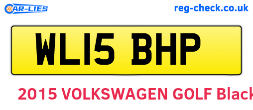 WL15BHP are the vehicle registration plates.