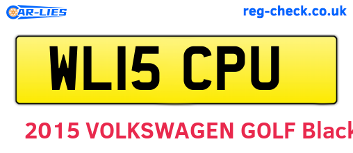 WL15CPU are the vehicle registration plates.