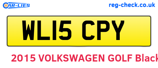 WL15CPY are the vehicle registration plates.