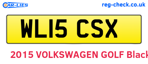 WL15CSX are the vehicle registration plates.