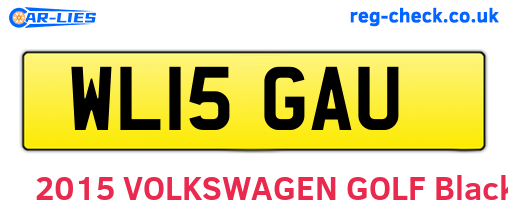 WL15GAU are the vehicle registration plates.