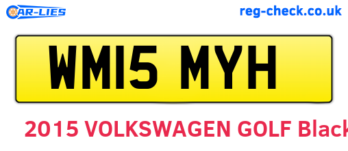 WM15MYH are the vehicle registration plates.
