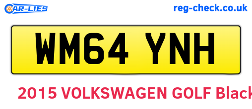 WM64YNH are the vehicle registration plates.