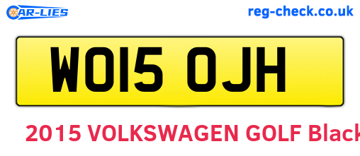 WO15OJH are the vehicle registration plates.