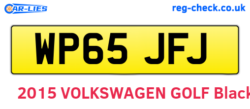 WP65JFJ are the vehicle registration plates.