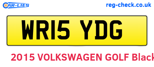 WR15YDG are the vehicle registration plates.