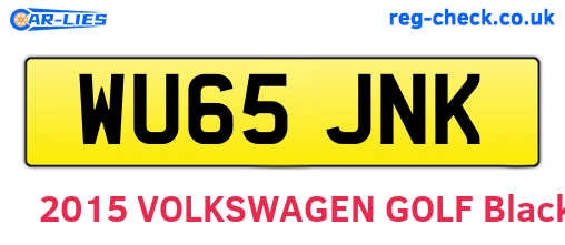WU65JNK are the vehicle registration plates.