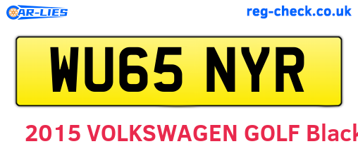 WU65NYR are the vehicle registration plates.