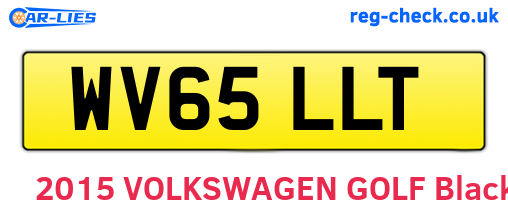 WV65LLT are the vehicle registration plates.