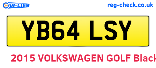 YB64LSY are the vehicle registration plates.