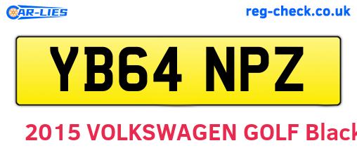 YB64NPZ are the vehicle registration plates.