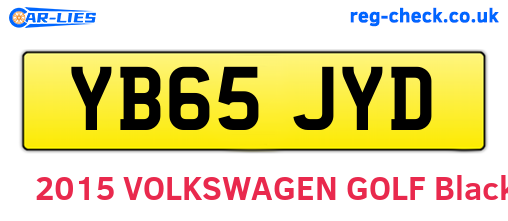 YB65JYD are the vehicle registration plates.