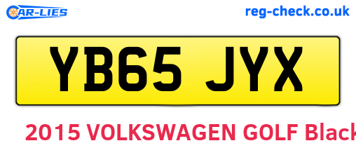 YB65JYX are the vehicle registration plates.