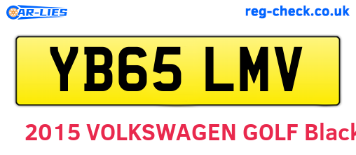 YB65LMV are the vehicle registration plates.
