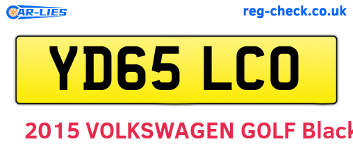 YD65LCO are the vehicle registration plates.