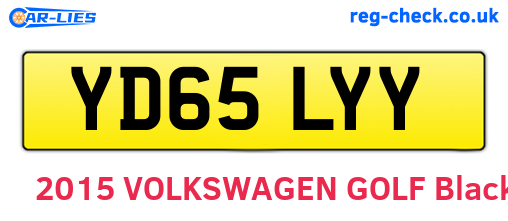 YD65LYY are the vehicle registration plates.