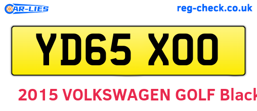YD65XOO are the vehicle registration plates.
