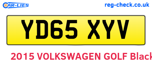 YD65XYV are the vehicle registration plates.