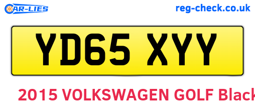 YD65XYY are the vehicle registration plates.