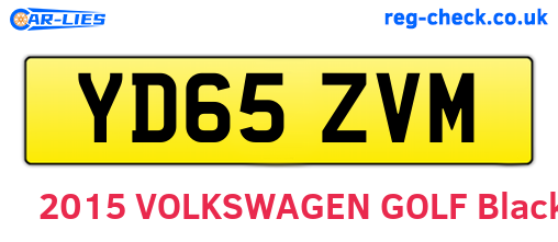 YD65ZVM are the vehicle registration plates.