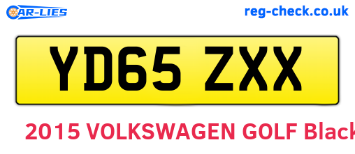 YD65ZXX are the vehicle registration plates.
