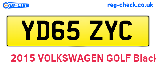 YD65ZYC are the vehicle registration plates.