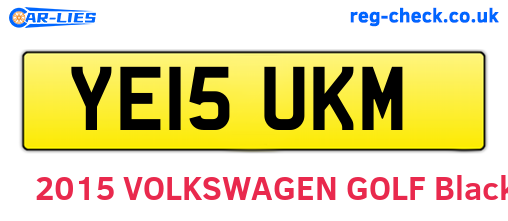YE15UKM are the vehicle registration plates.