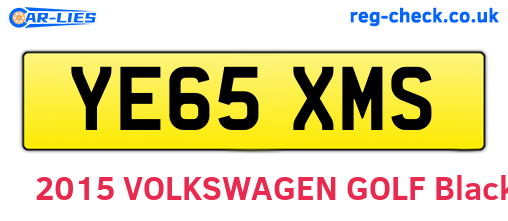 YE65XMS are the vehicle registration plates.