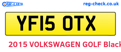 YF15OTX are the vehicle registration plates.