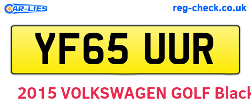 YF65UUR are the vehicle registration plates.