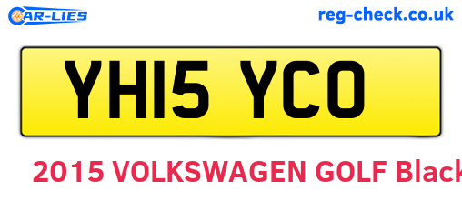 YH15YCO are the vehicle registration plates.