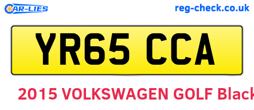 YR65CCA are the vehicle registration plates.