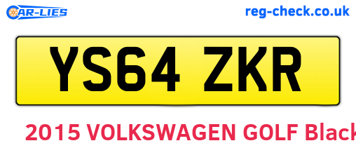 YS64ZKR are the vehicle registration plates.