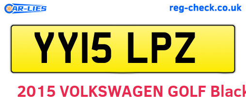 YY15LPZ are the vehicle registration plates.