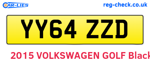 YY64ZZD are the vehicle registration plates.