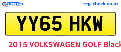 YY65HKW are the vehicle registration plates.