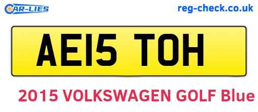 AE15TOH are the vehicle registration plates.