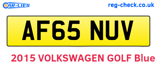 AF65NUV are the vehicle registration plates.