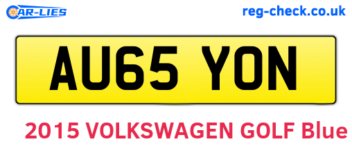 AU65YON are the vehicle registration plates.
