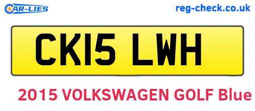 CK15LWH are the vehicle registration plates.